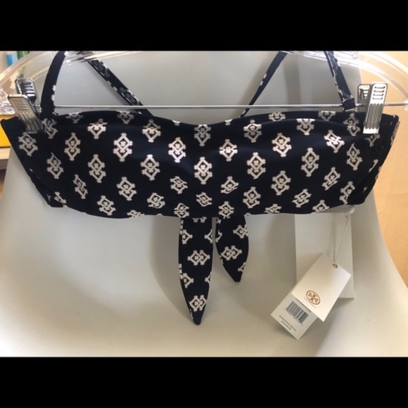 NWT $258 Tory Burch Double Diamond Two-Piece Swim Suit in size Medium! - Picture 3 of 11